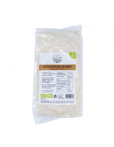 SEMOLA INTEGRAL DE ARROZ ECO 500 GR.